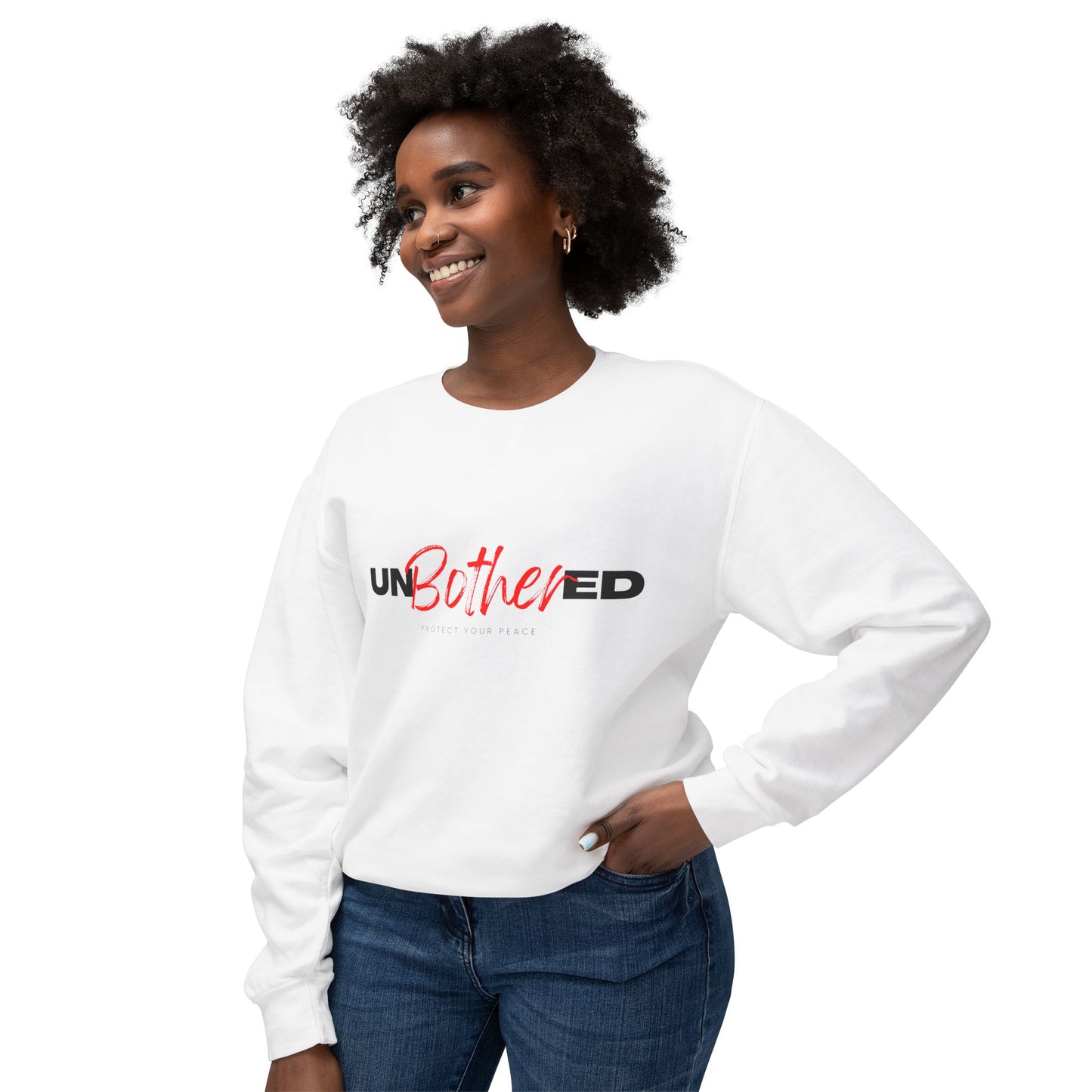 Unbothered | Unisex Lightweight Crewneck Sweatshirt